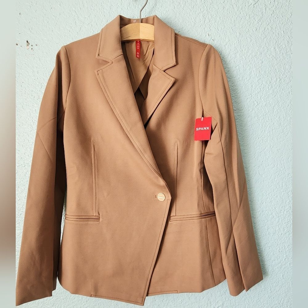 SPANX Women's Tan Blazer Jacket - Picture 6 of 15